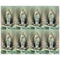 Our Lady of Lourdes Eight-Up Micro Perforated Bulk Prayer-Cards  - 125 sheets (1000 total cards)