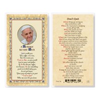 25pk - Message To The Sick Dont Quit Gold Stamped Laminated Holy Card  Pk 25