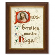 10 1/2" x 12 1/2" Walnut Finish Beveled Frame with 8" x 10" House Blessing (Spanish) Textured Art 10 1/2" x 12 1/2" Walnut Finish Beveled Frame with 8" x 10" House Blessing (Spanish) Textured Art