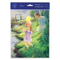 3pk - 8" x 10" Blanc: Guardian Angel with Girl Print (sold in inc. of 3) 3pk - 8" x 10" Blanc: Guardian Angel with Girl Print (sold in inc. of 3)