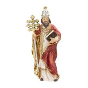 4" Cold Cast Resin Hand Painted Statue of Saint Gregory in a Deluxe Window Box