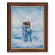 13 1/2" x 16 9/16" Walnut Finished Frame with 11" x 14" Welcome Home - The Reunion Textured Art
