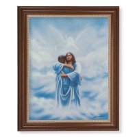 13 1/2" x 16 9/16" Walnut Finished Frame with 11" x 14" Welcome Home - The Reunion Textured Art