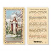 25pk - Comfort For Those Who Mourn  Gold Stamped Laminated Holy Card  Pk 25