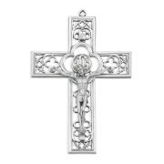 6" x 4 1/4" Cathedral Touch Crucifix Cross in Genuine Pewter