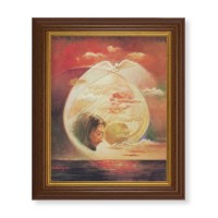 10 1/2" x 12 1/2" Walnut Finish Beveled Frame with 8" x 10" Segura: Trinity Textured Art