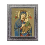 10 1/2" x 12 1/2" Grey Oak Finish Frame with an 8" x 10" Our Lady of Perpetual Help Print