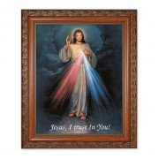 10" x 12" Ornate Wood Frame with an 8" x 10" Divine Mercy Print
