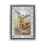 Saint Michael Gold Embossed Magnetic Frame with Easel Inc. of 4