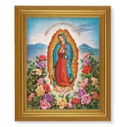 10" x 12" Gold Leaf Finish Beveled Frame with 8" x 10" Our Lady of Guadalupe Textured Art