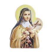 3" Magnetic Resin Statuette of the Saint Therese in 2D with Gold Highlights (Sold in Inc. of 3)