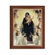 13 1/2" x 16 9/16" Walnut Finished Frame with 11" x 14" Queen of Angels Textured Art