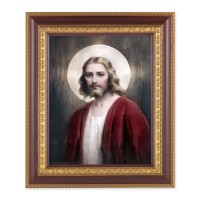 11 1/2" x 13 1/2" Cherry Frame with Gold Trim with an 8" x 10" Confide in Me Print