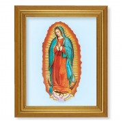 10" x 12" Gold Leaf Finish Beveled Frame with 8" x 10" Our Lady of Guadalupe Textured Art