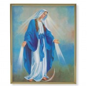 11" x 14" Gold Plaque Frame with a Our Lady of Grace Print