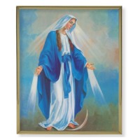 11" x 14" Gold Plaque Frame with a Our Lady of Grace Print