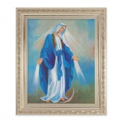 10" x 12" Ornate Silver Frame with an Our Lady of Grace Print