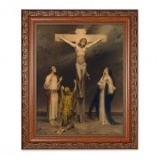 10" x 12" Ornate Wood Frame with an 8" x 10" Chambers: The Crucifixion Print