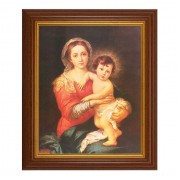 10 1/2" x 12 1/2" Walnut Finish Beveled Frame with 8" x 10" Murillo: Madonna and Child Textured Art 10 1/2" x 12 1/2" Walnut Finish Beveled Frame with 8" x 10" Murillo: Madonna and Child Textured Art