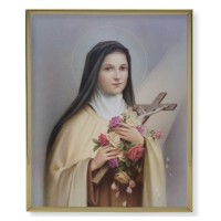 11" x 14" Gold Plaque Frame with a Saint Therese Print 11" x 14" Gold Plaque Frame with a Saint Therese Print
