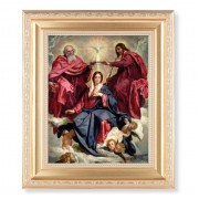 10 1/4" x 12 1/4" Satin Gold Frame with an 8" x 10" Crowning of Mary Print