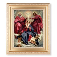10 1/4" x 12 1/4" Satin Gold Frame with an 8" x 10" Crowning of Mary Print