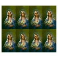 Immaculate Heart of Mary Eight-Up Micro Perforated Bulk Prayer-Cards  - 125 sheets (1000 total cards)