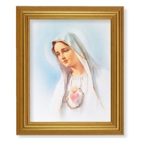 10" x 12" Gold Leaf Finish Beveled Frame with 8" x 10" Immaculate Heart of Mary Textured Art 10" x 12" Gold Leaf Finish Beveled Frame with 8" x 10" Immaculate Heart of Mary Textured Art