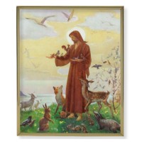 8" x 10" Gold Plaque Frame with a St. Francis Print