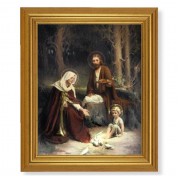 10" x 12" Gold Leaf Finish Beveled Frame with 8" x 10" Holy Family Textured Art