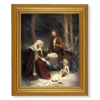 10" x 12" Gold Leaf Finish Beveled Frame with 8" x 10" Holy Family Textured Art