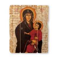 11 1/4" x 14" Our Lady of Romaus Large Vintage Wooden Plaque with Hanger