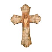 Sacred Heart of Jesus 10" Laser Cut Wood Vintage Cross