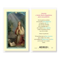 25pk - Oracion a Santa Maria Magdalena laminated Holy Card Pk 25