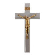 11" Grey Cross with Museum Gold Tone Corpus