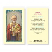 25pk - Oracion Saint Nicholas Laminated Holy Card Pk 25