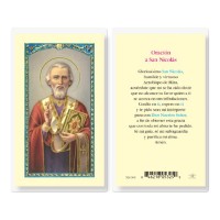 25pk - Oracion Saint Nicholas Laminated Holy Card Pk 25