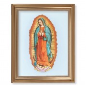 13 1/2" x 16 9/16" Gold Leaf Antique Finished Frame with 11" x 14" Our Lady of Guadalupe Textured Art