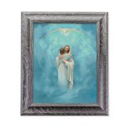 10 1/2" x 12 1/2" Grey Oak Finish Frame with an 8" x 10" Christ Welcoming Home Print