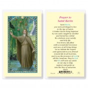 25pk - Prayer to Saint Kevin Laminated Holy Card  Pk 25