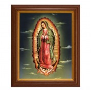 10 1/2" x 12 1/2" Walnut Finish Beveled Frame with 8" x 10" Our Lady of Guadalupe Textured Art 10 1/2" x 12 1/2" Walnut Finish Beveled Frame with 8" x 10" Our Lady of Guadalupe Textured Art