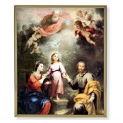 8" x 10" Gold Plaque Frame with a Murillo: Heavenly and Earthly Trinities Print