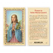 25pk - Prayer To Saint Maria Goretti Gold Stamped Laminated Holy Card  Pk 25