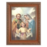 8.25" x 10.25" Ornate Wood Frame with a 6" x 8" The Holy Family Print