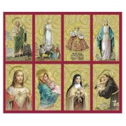 Assorted Subjects Gold Stamped 8-Up Micro-perf