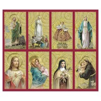 Assorted Subjects Gold Stamped 8-Up Micro-perf