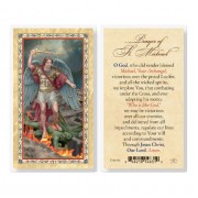 25pk - Prayer To Saint Michael  Gold Stamped Laminated Holy Card  Pk 25
