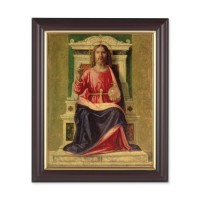 10" x 12" Walnut Frame with Gold Inside Lip and a 8" x 10" The King of Heaven Print