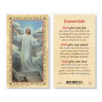 25pk - Easterstide Resurrection Gold Stamped Laminated Holy Card  Pk 25