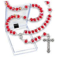 Garnet Ladder Rosary in a Plastic Hinged Box